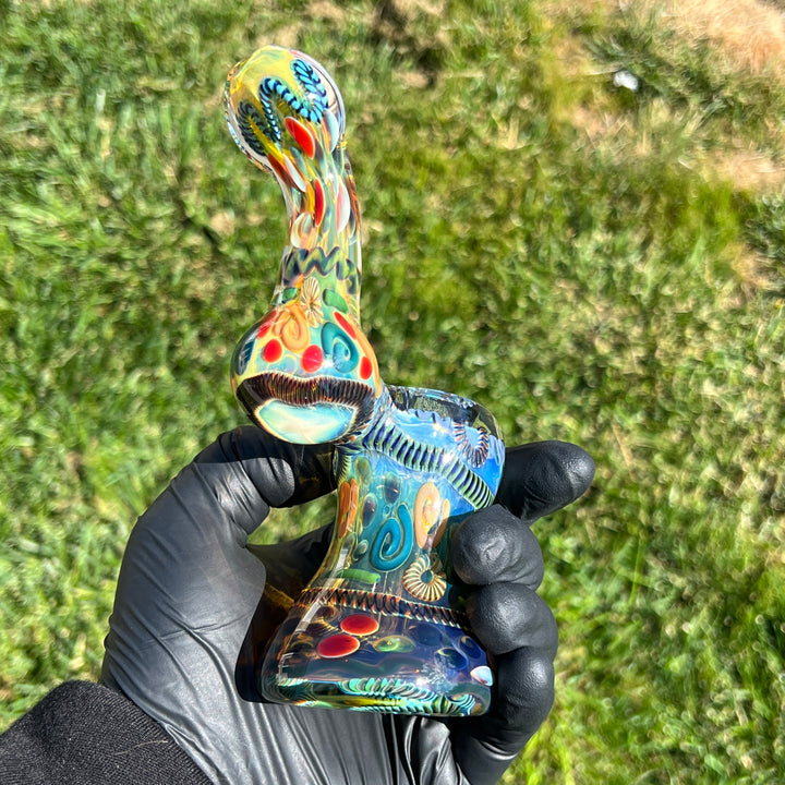 Sherlock Bubbler Glass Pipe Tiny Mike   