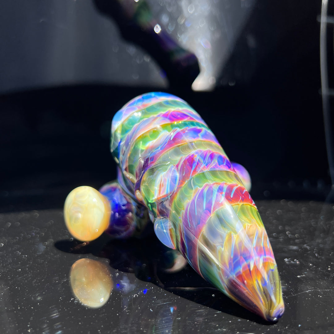 Purple Tie Dye Sidecar Bubbler Glass Pipe Jedi Glassworks   