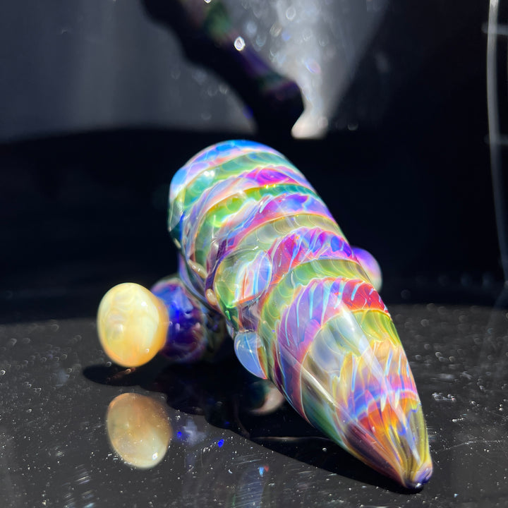 Purple Tie Dye Sidecar Bubbler Glass Pipe Jedi Glassworks   