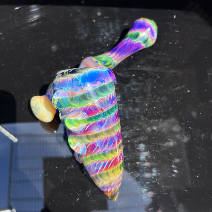 Purple Tie Dye Sidecar Bubbler Glass Pipe Jedi Glassworks   