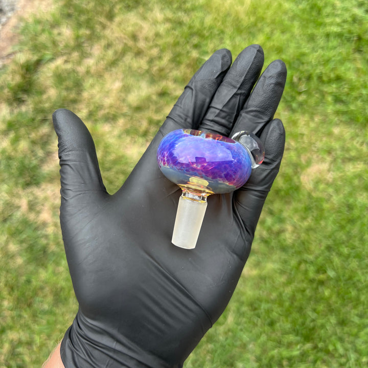 14mm Purple Nebula Pull Slide Accessory Tako Glass   