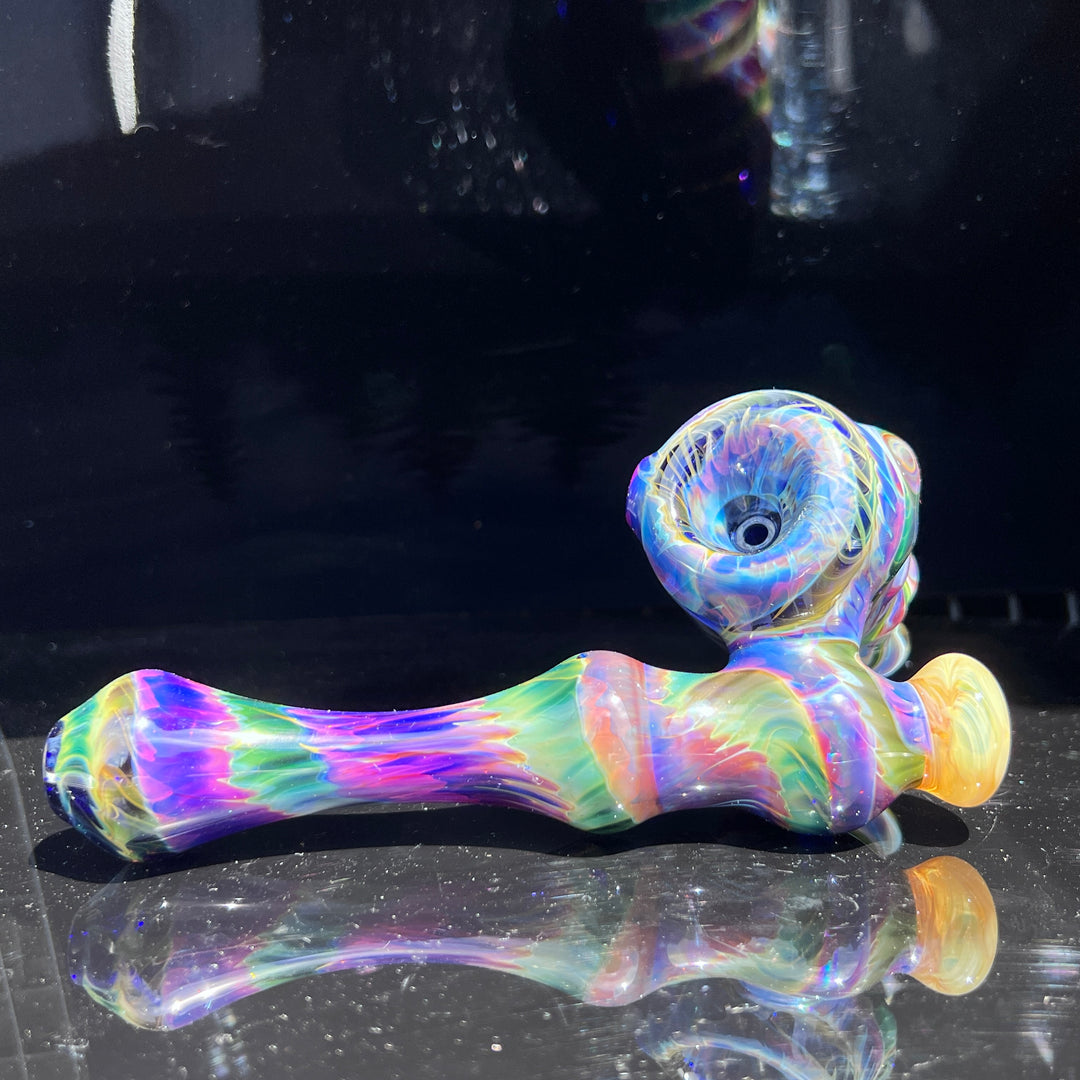 Purple Tie Dye Sidecar Bubbler Glass Pipe Jedi Glassworks   