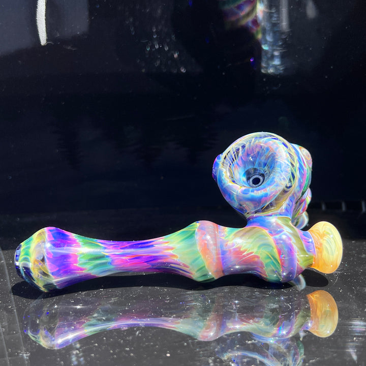 Purple Tie Dye Sidecar Bubbler Glass Pipe Jedi Glassworks   