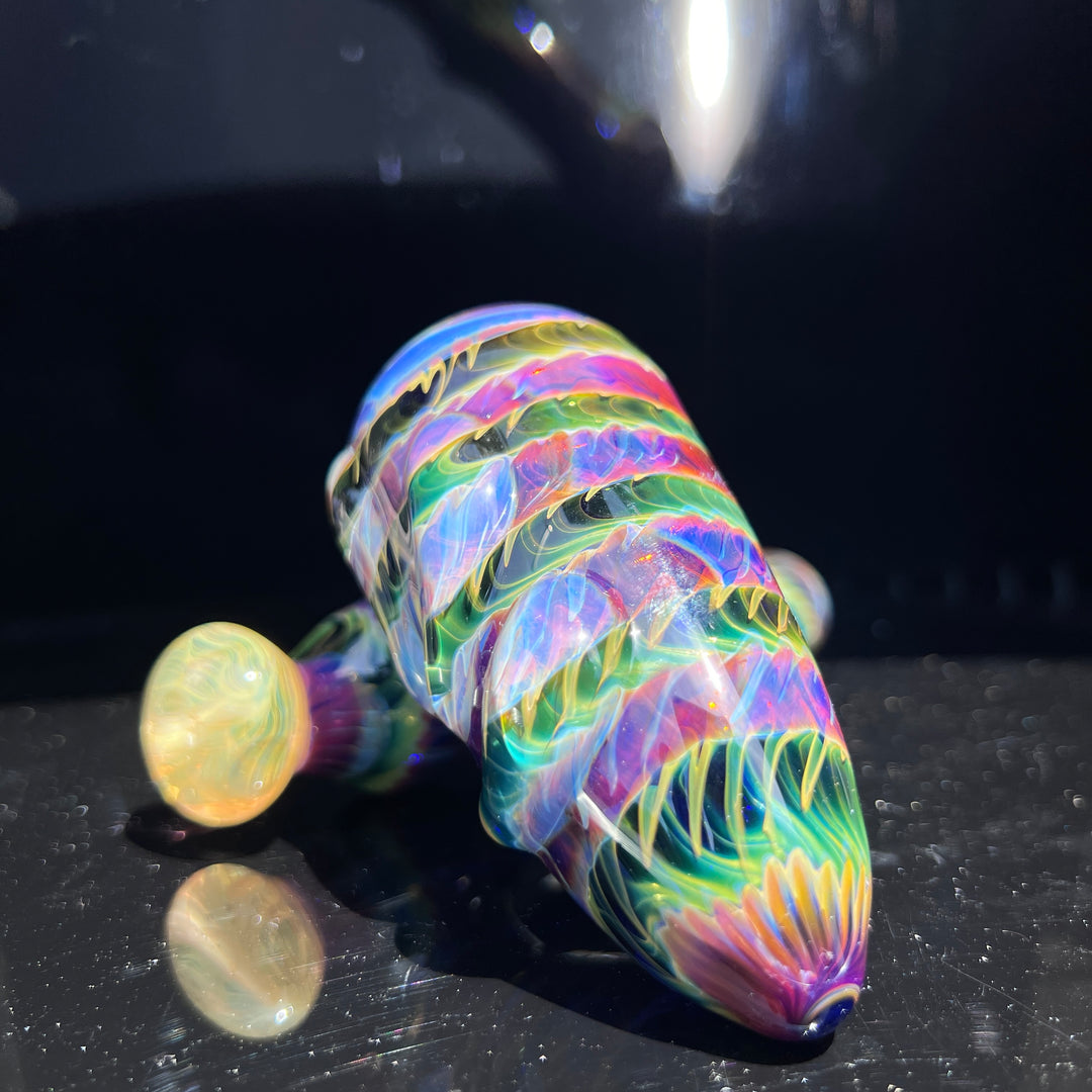 Purple Tie Dye Sidecar Bubbler Glass Pipe Jedi Glassworks   