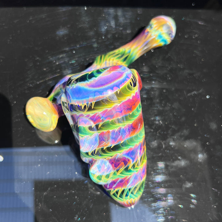 Purple Tie Dye Sidecar Bubbler Glass Pipe Jedi Glassworks   