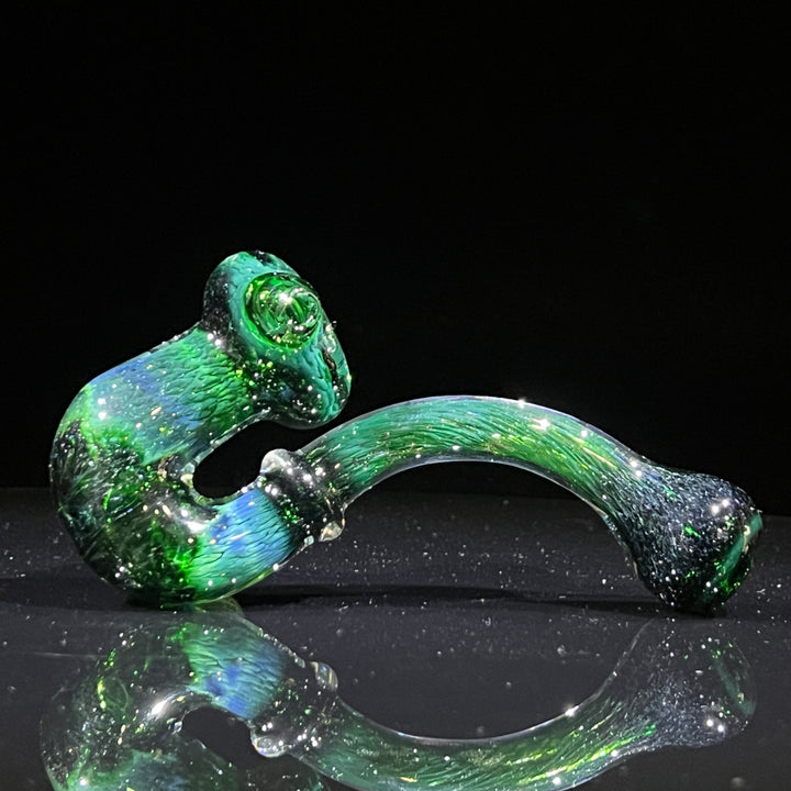 Deep Green Mushroom Sherlock Glass Pipe Beezy Glass