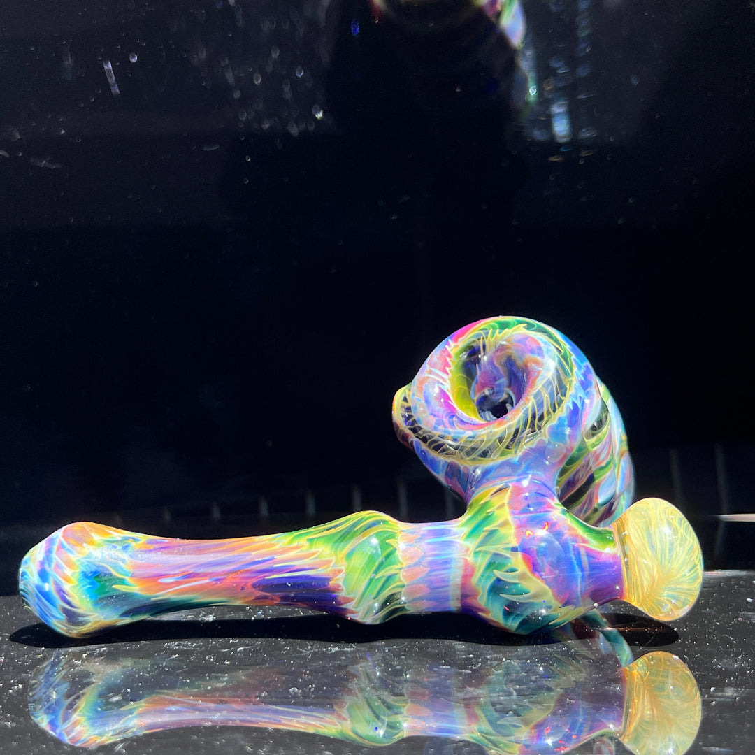 Purple Tie Dye Sidecar Bubbler Glass Pipe Jedi Glassworks   