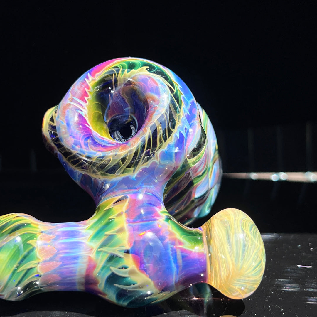 Purple Tie Dye Sidecar Bubbler Glass Pipe Jedi Glassworks   