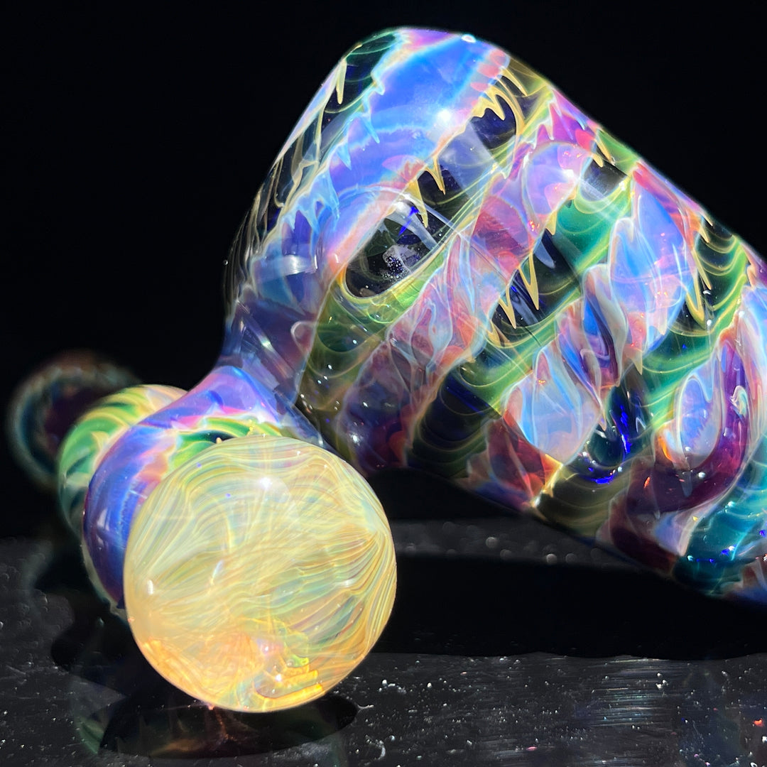 Purple Tie Dye Sidecar Bubbler Glass Pipe Jedi Glassworks   