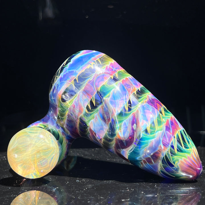 Purple Tie Dye Sidecar Bubbler Glass Pipe Jedi Glassworks   