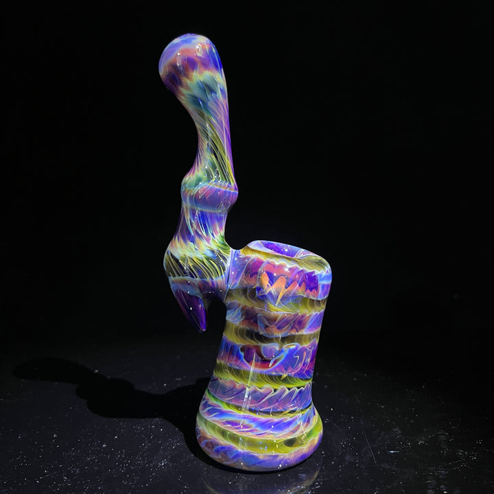 Purple Tie Dye Sherlock Bubbler Glass Pipe Jedi Glassworks   