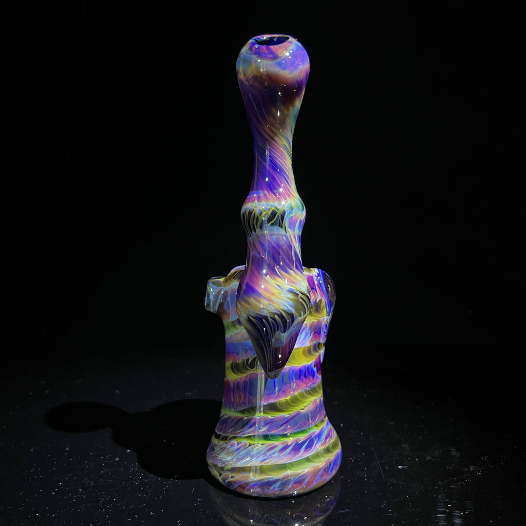 Purple Tie Dye Sherlock Bubbler Glass Pipe Jedi Glassworks   