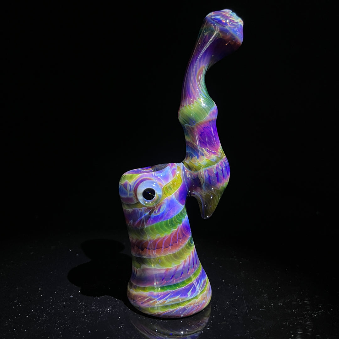 Purple Tie Dye Sherlock Bubbler Glass Pipe Jedi Glassworks   