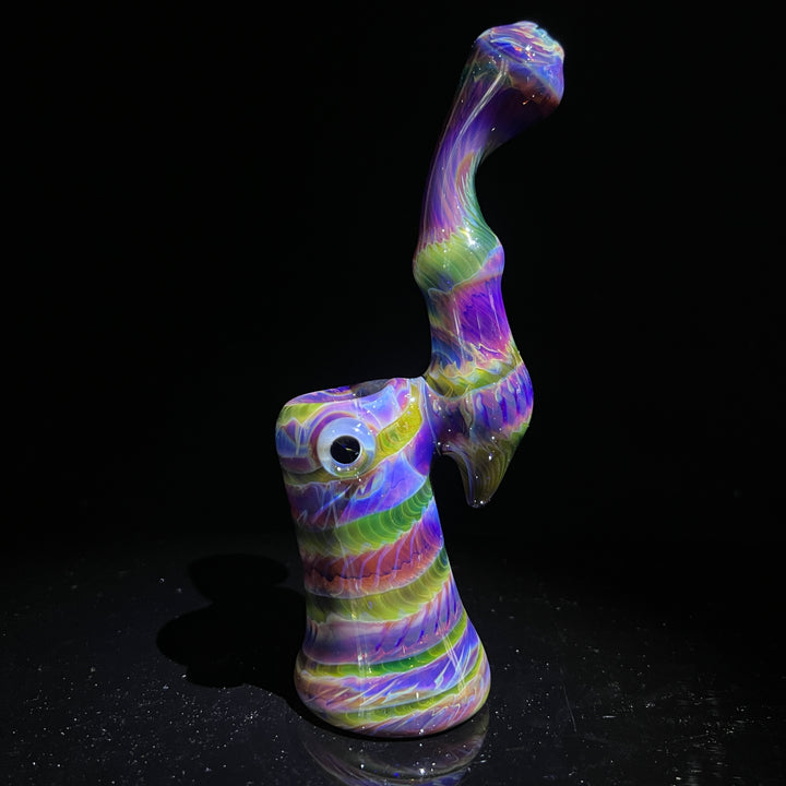 Purple Tie Dye Sherlock Bubbler Glass Pipe Jedi Glassworks   