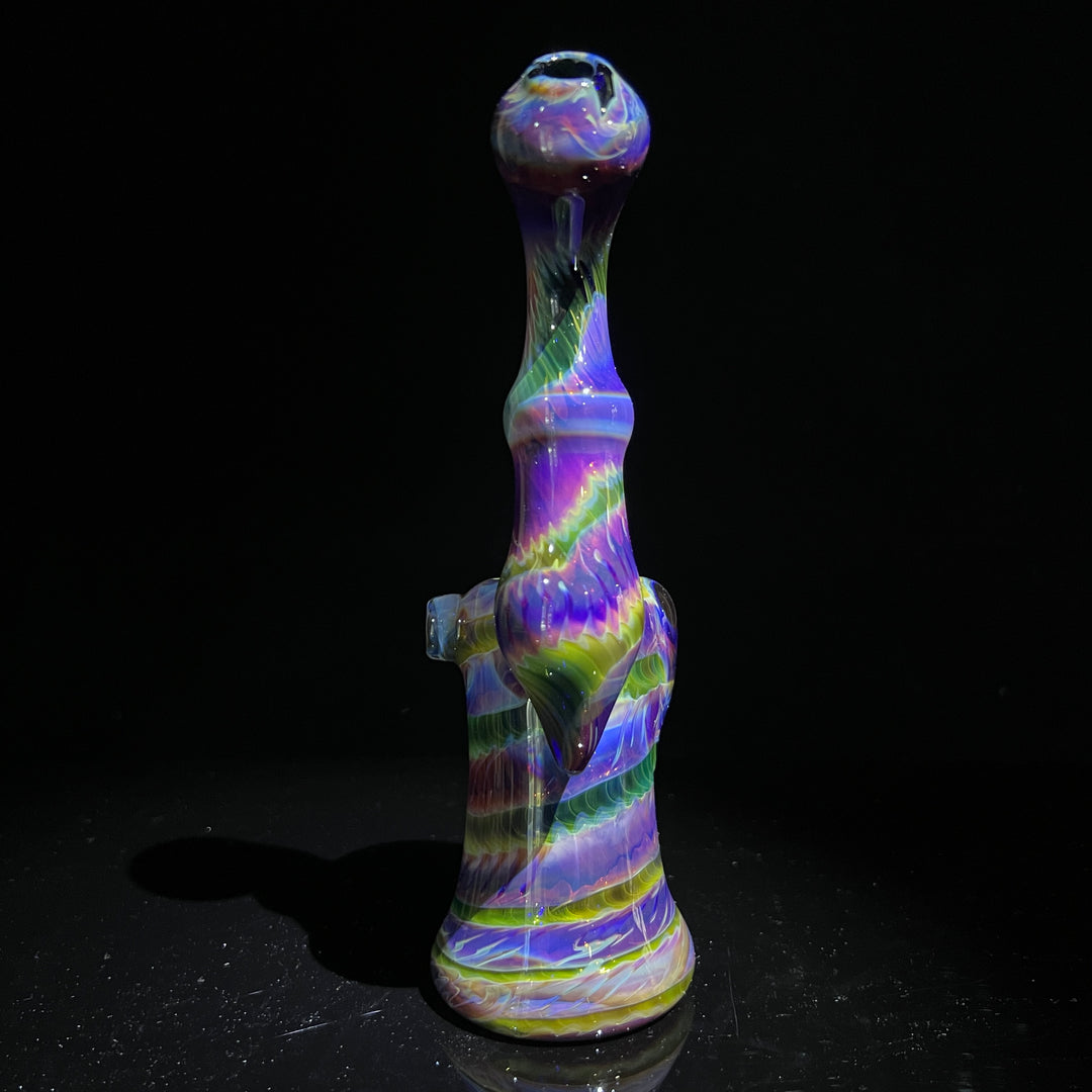 Purple Tie Dye Sherlock Bubbler Glass Pipe Jedi Glassworks   