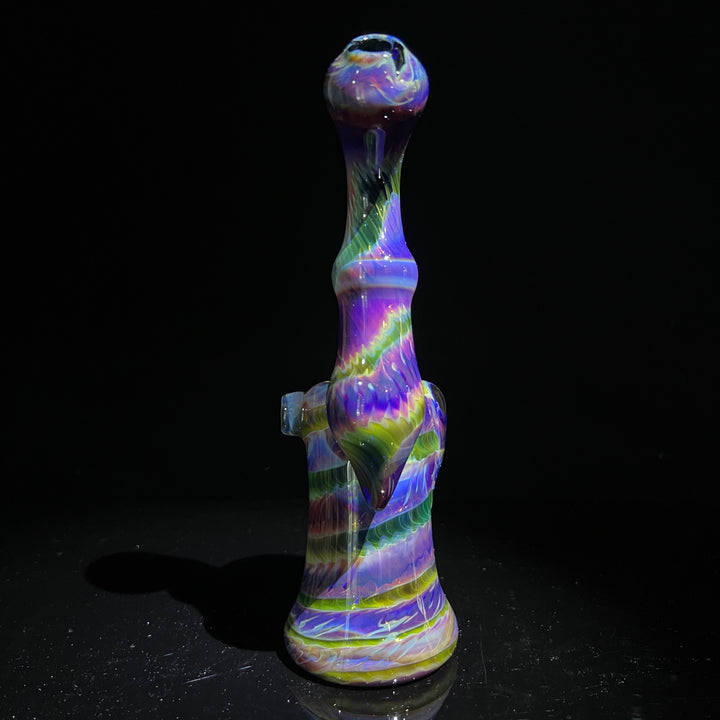 Purple Tie Dye Sherlock Bubbler Glass Pipe Jedi Glassworks   