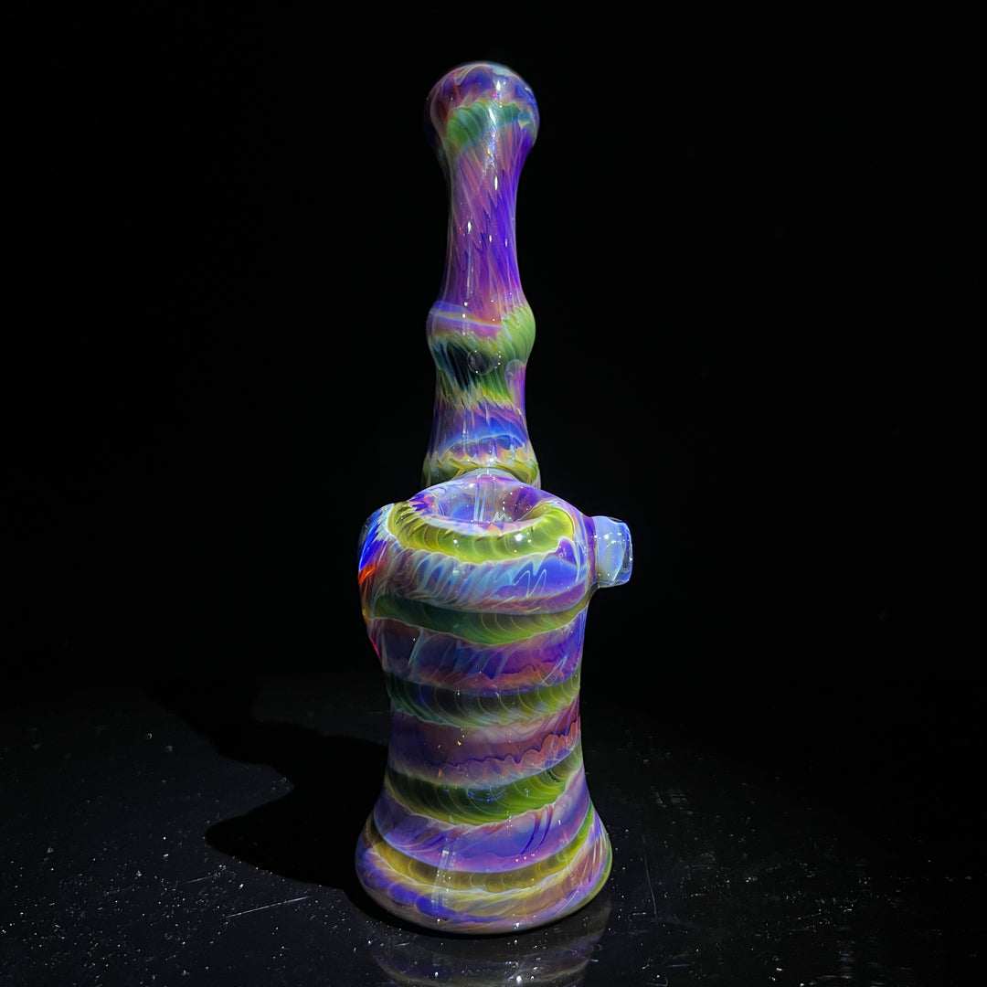 Purple Tie Dye Sherlock Bubbler Glass Pipe Jedi Glassworks   