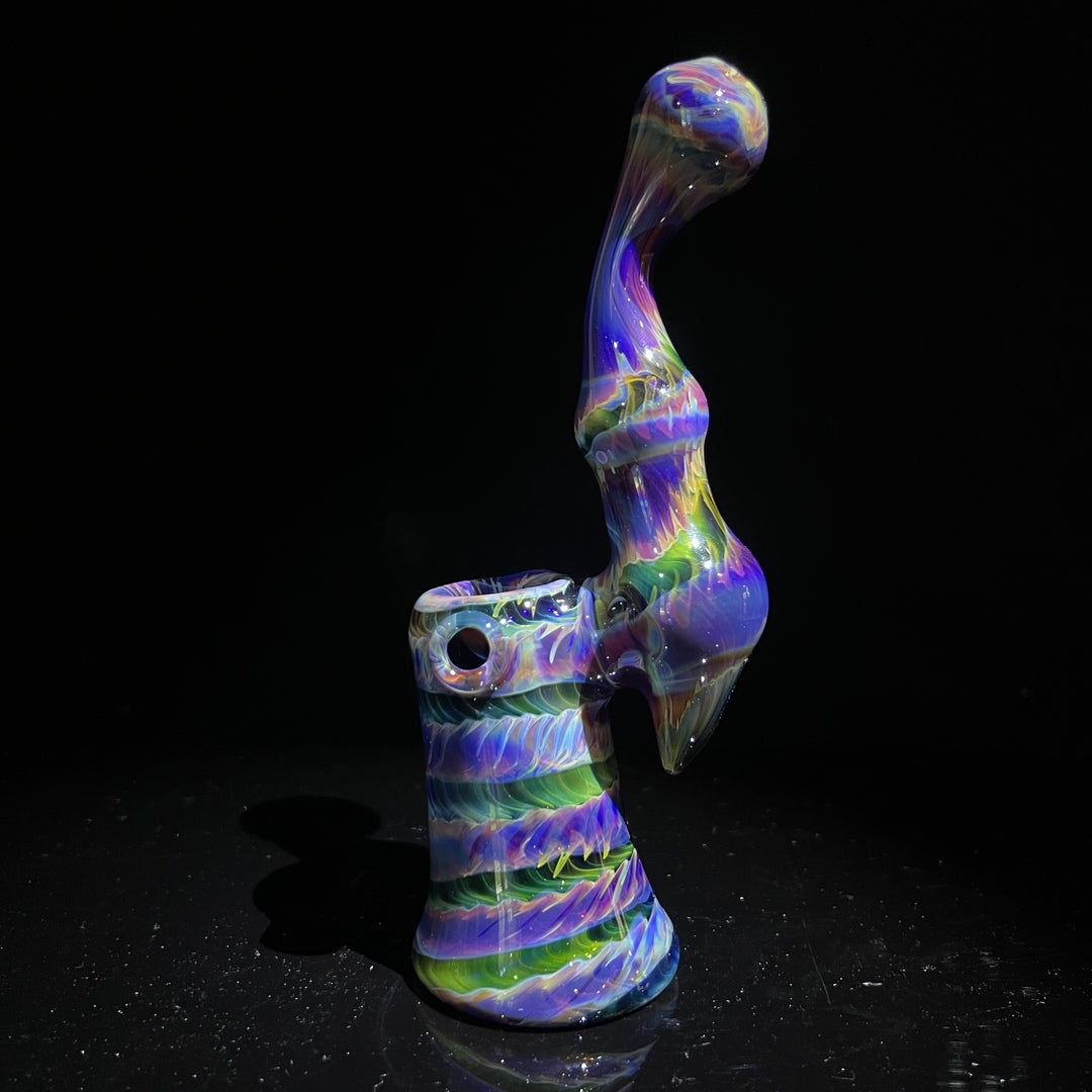 Purple Tie Dye Sherlock Bubbler Glass Pipe Jedi Glassworks   