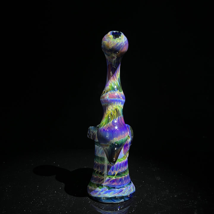 Purple Tie Dye Sherlock Bubbler Glass Pipe Jedi Glassworks   