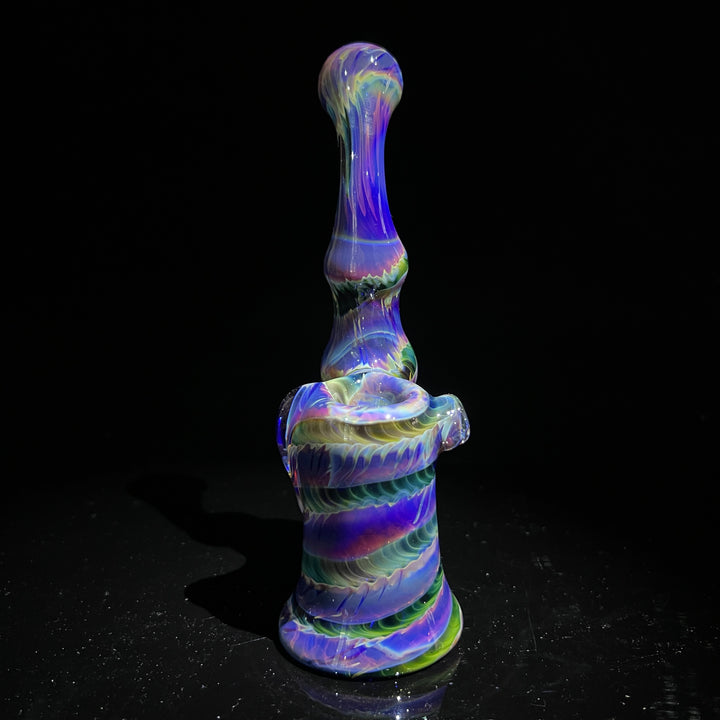 Purple Tie Dye Sherlock Bubbler Glass Pipe Jedi Glassworks   