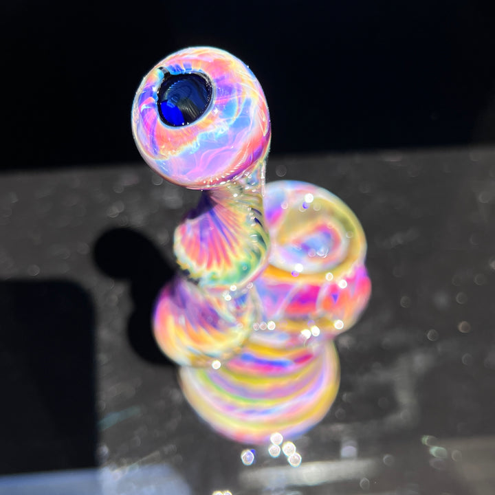 Purple Tie Dye Sherlock Bubbler Glass Pipe Jedi Glassworks   