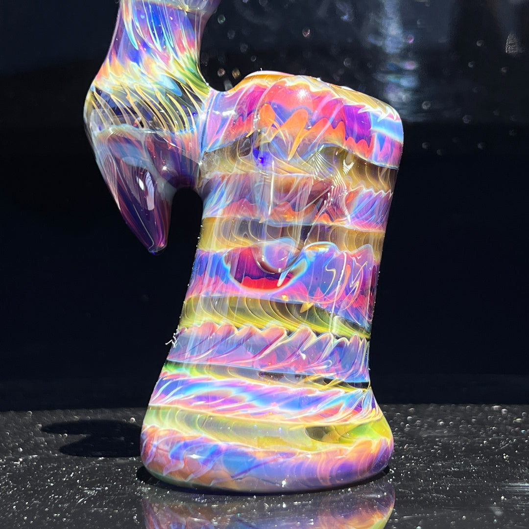 Purple Tie Dye Sherlock Bubbler Glass Pipe Jedi Glassworks   