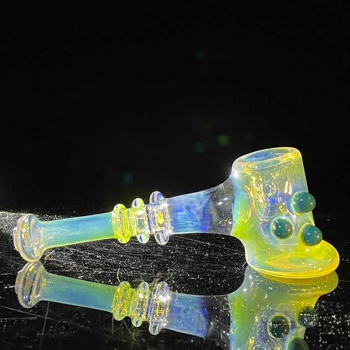 Silver Fumed Hash Hammer Glass Pipe Crondo Glassics   