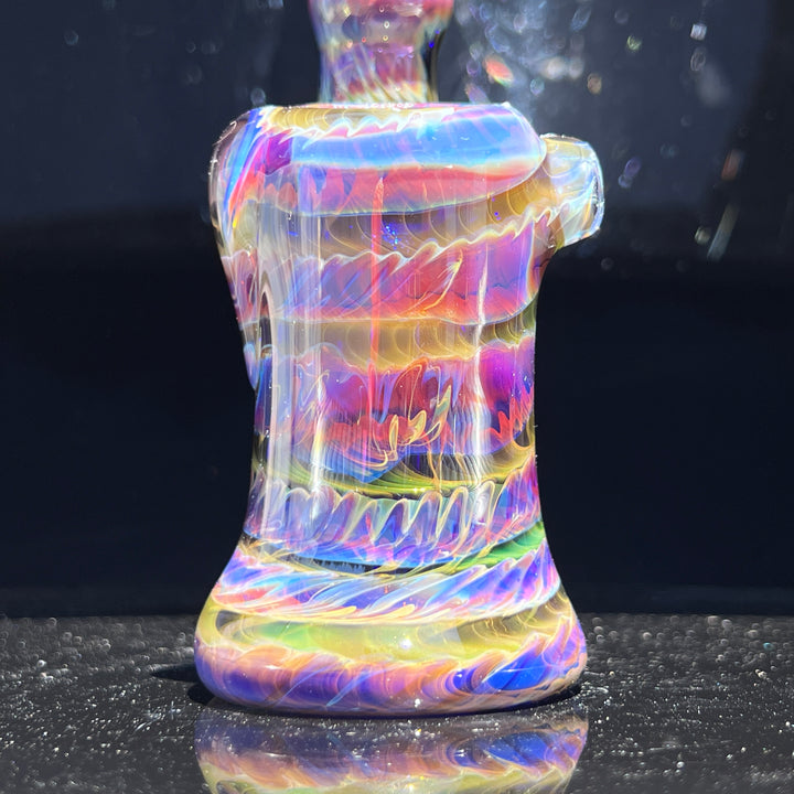 Purple Tie Dye Sherlock Bubbler Glass Pipe Jedi Glassworks   