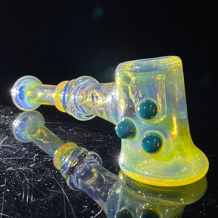 Silver Fumed Hash Hammer Glass Pipe Crondo Glassics   