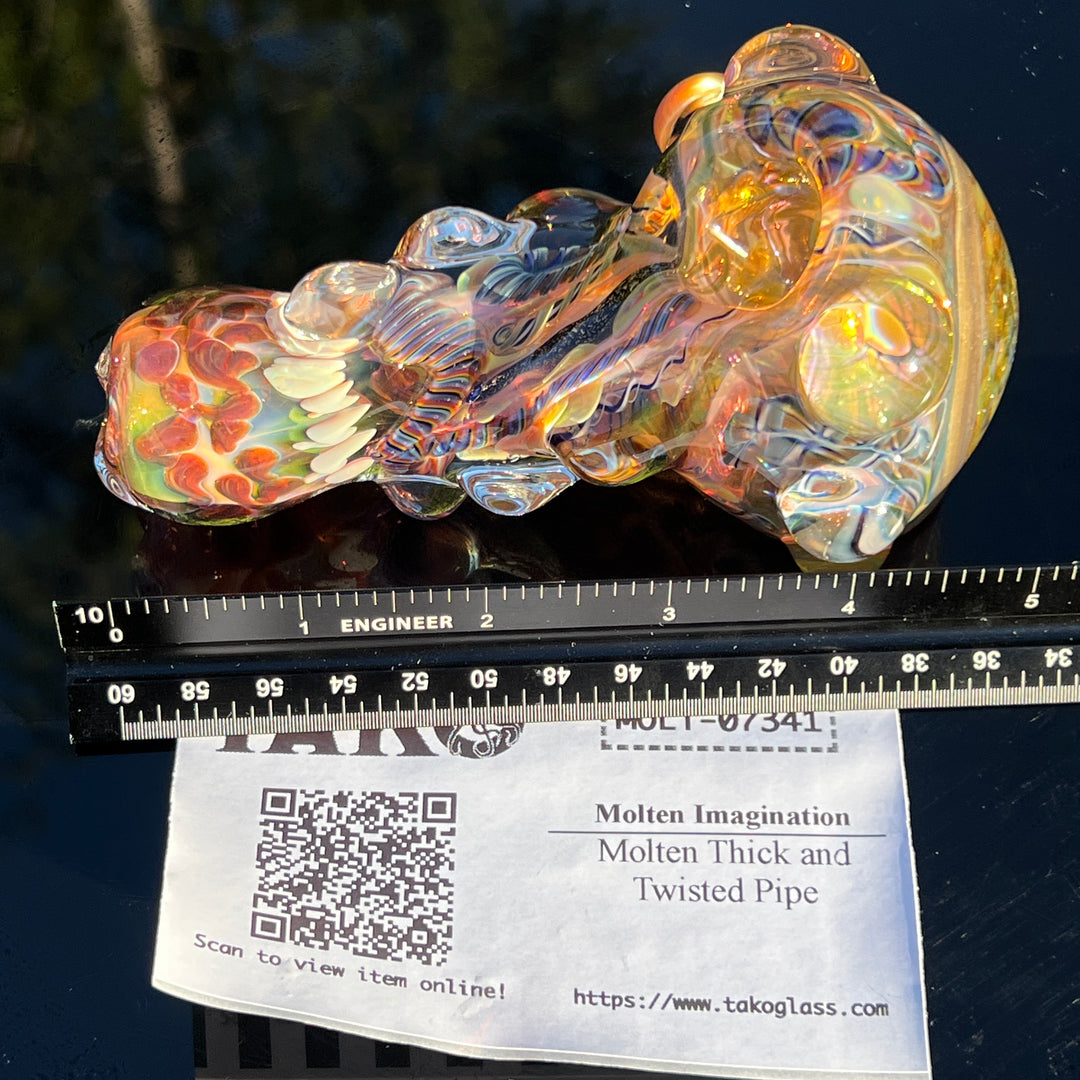 Molten Thick and Twisted Pipe Glass Pipe Molten Imagination