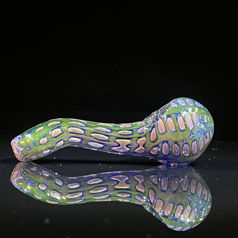 Silver & Gold Fumed Bubble Trap Ladle Glass Pipe TG