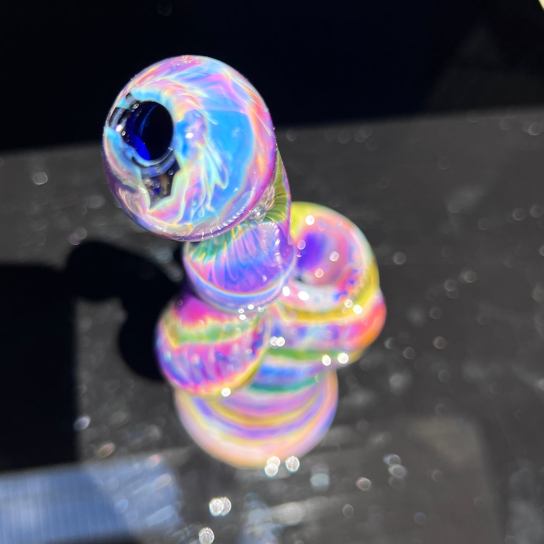 Purple Tie Dye Sherlock Bubbler Glass Pipe Jedi Glassworks   