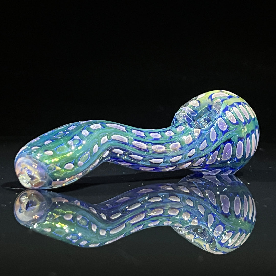 Silver & Gold Fumed Bubble Trap Ladle Glass Pipe TG