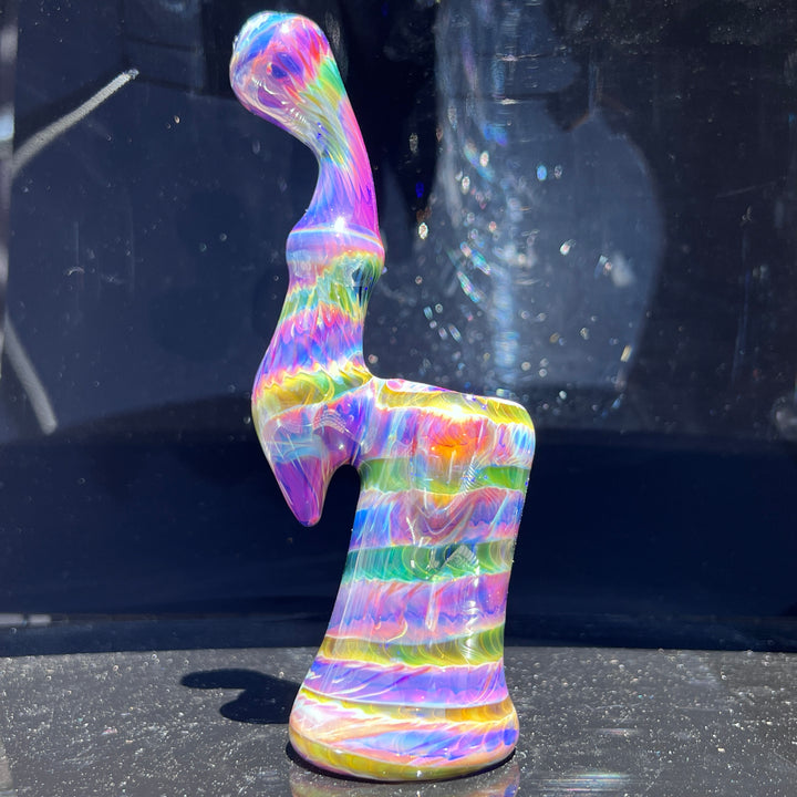 Purple Tie Dye Sherlock Bubbler Glass Pipe Jedi Glassworks   