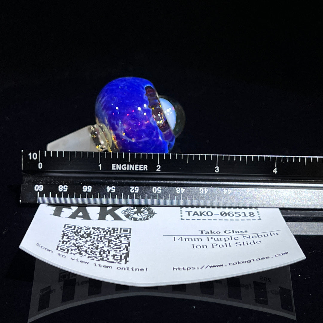 14mm Purple Nebula Ion Pull Slide Accessory Tako Glass   