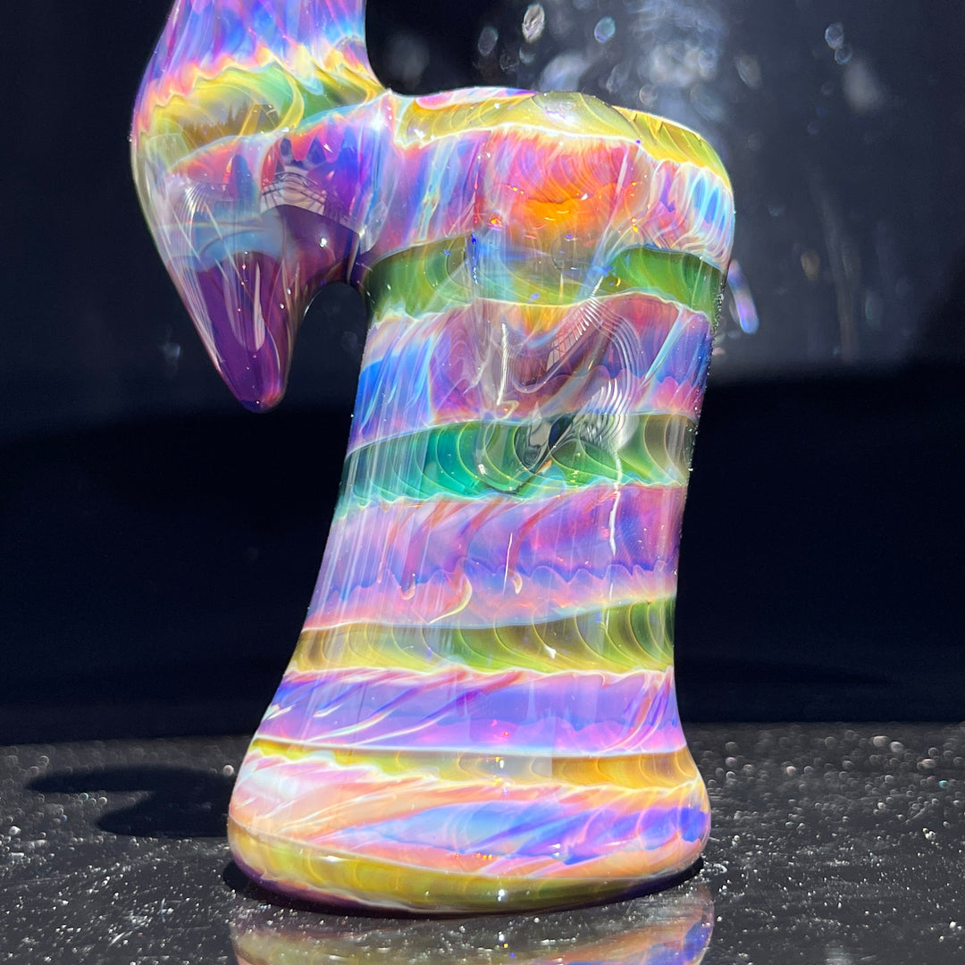 Purple Tie Dye Sherlock Bubbler Glass Pipe Jedi Glassworks   