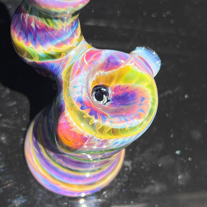 Purple Tie Dye Sherlock Bubbler Glass Pipe Jedi Glassworks   