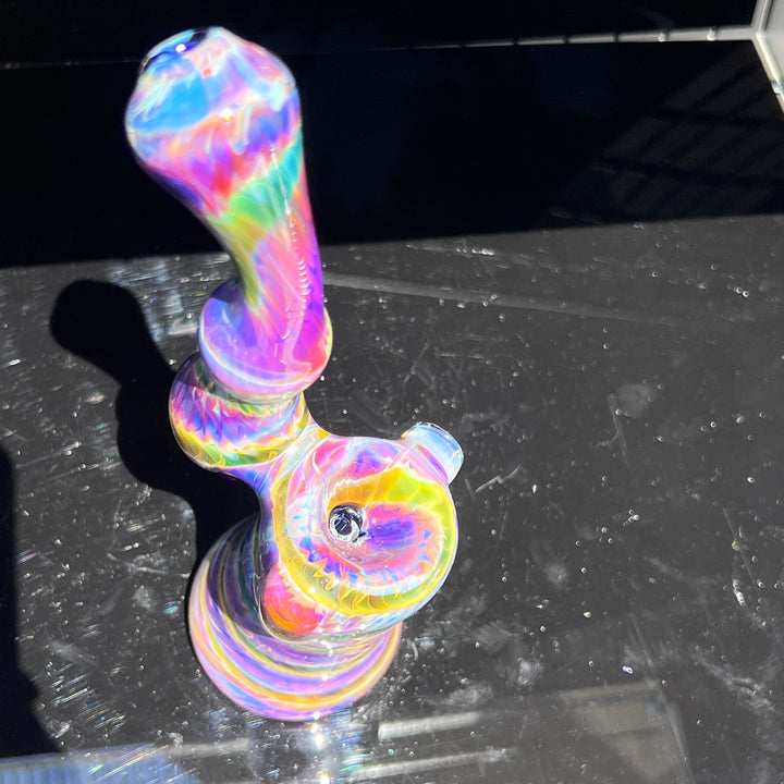 Purple Tie Dye Sherlock Bubbler Glass Pipe Jedi Glassworks   