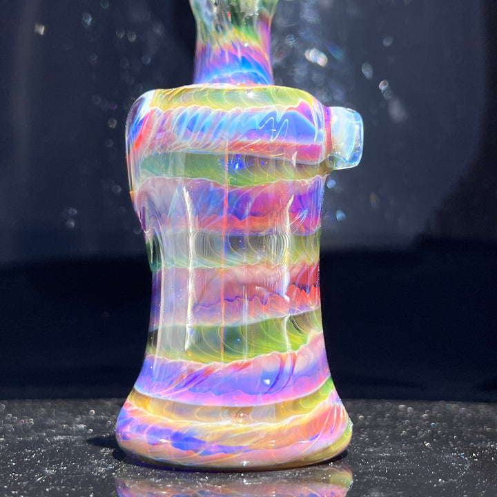 Purple Tie Dye Sherlock Bubbler Glass Pipe Jedi Glassworks   