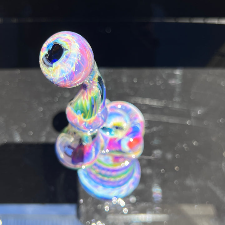 Purple Tie Dye Sherlock Bubbler Glass Pipe Jedi Glassworks   