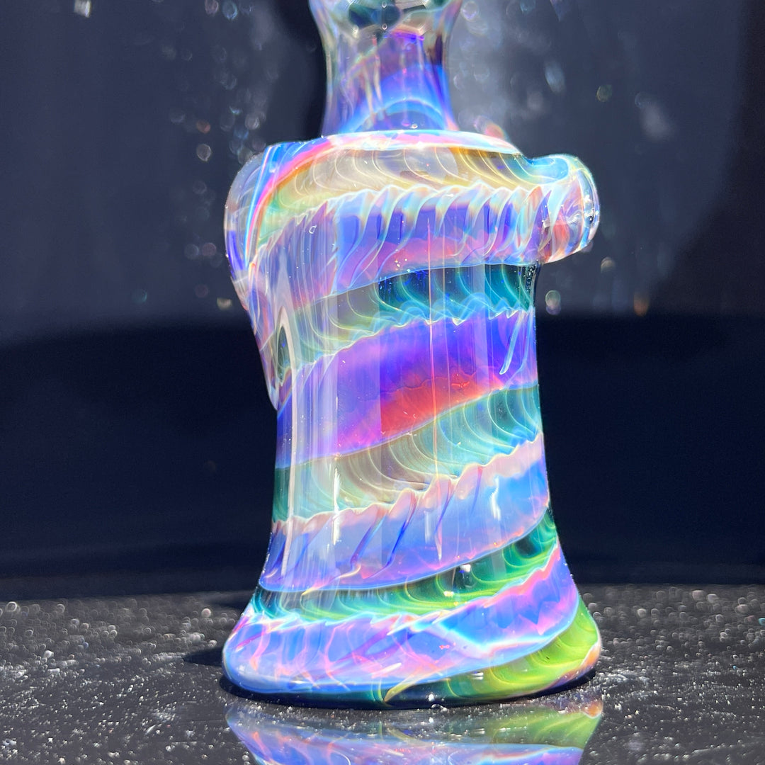 Purple Tie Dye Sherlock Bubbler Glass Pipe Jedi Glassworks   