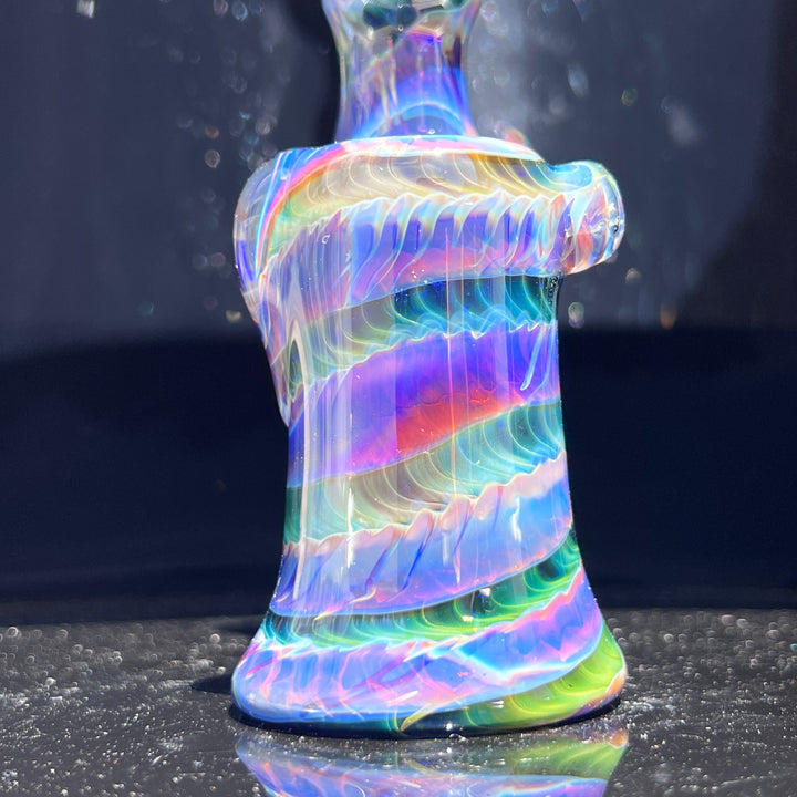 Purple Tie Dye Sherlock Bubbler Glass Pipe Jedi Glassworks   