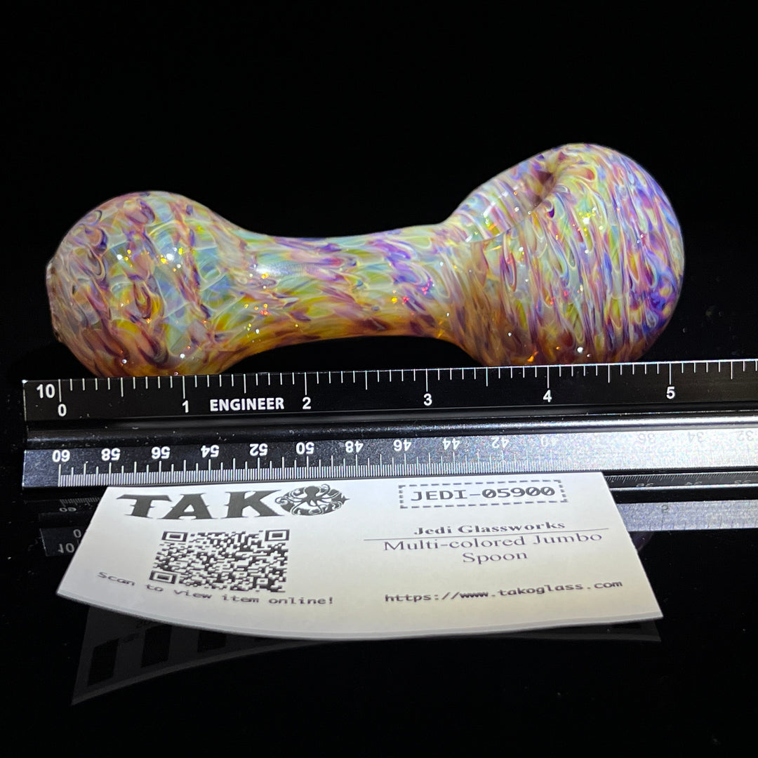 Multi-colored Jumbo Spoon Glass Pipe Jedi Glassworks   