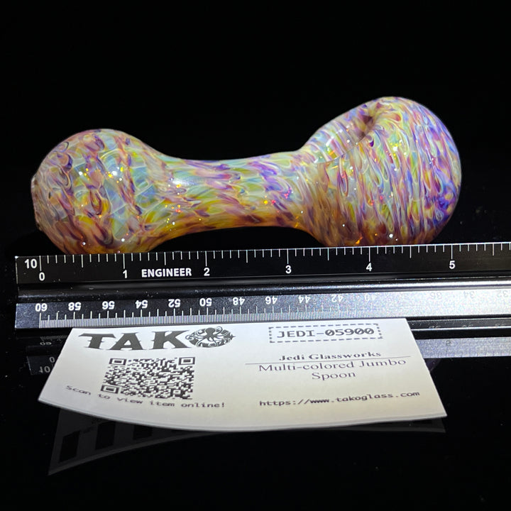 Multi-colored Jumbo Spoon Glass Pipe Jedi Glassworks   