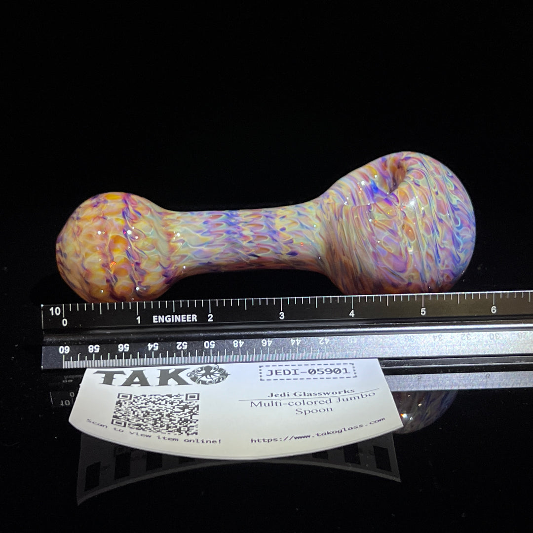 Multi-colored Jumbo Spoon Glass Pipe Jedi Glassworks   