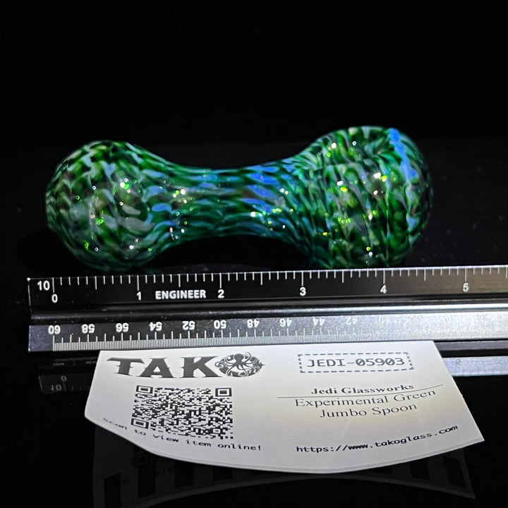 Experimental Green Jumbo Spoon Glass Pipe Jedi Glassworks   