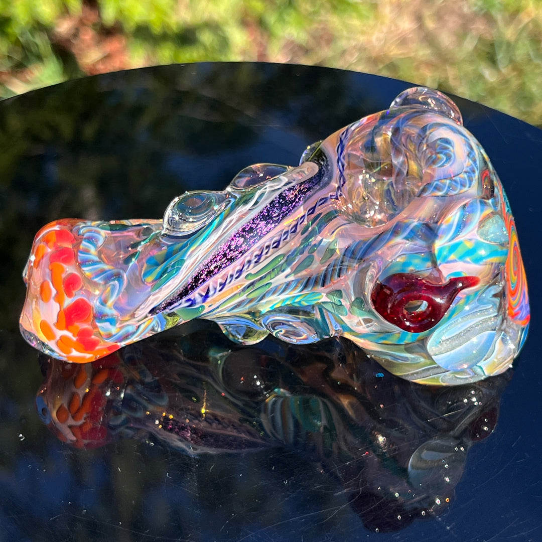 Thick and Twisted Wig Wag Pipe Glass Pipe Molten Imagination