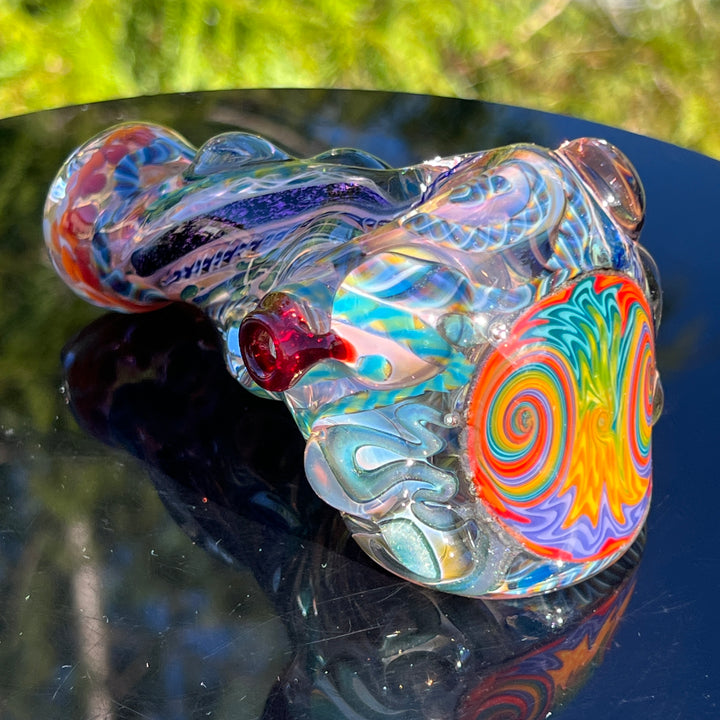 Thick and Twisted Wig Wag Pipe Glass Pipe Molten Imagination