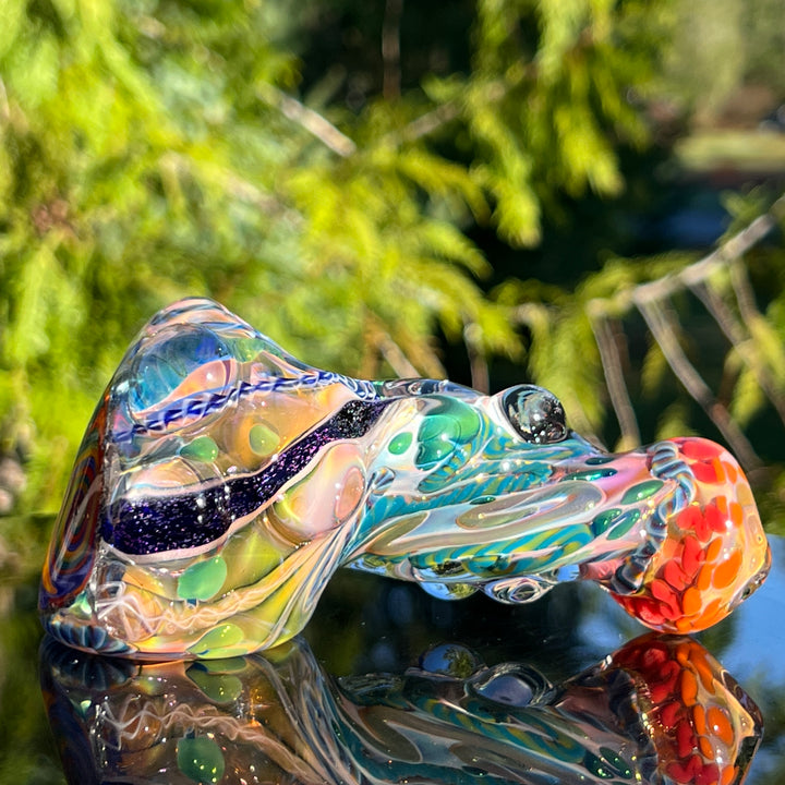 Thick and Twisted Wig Wag Pipe Glass Pipe Molten Imagination