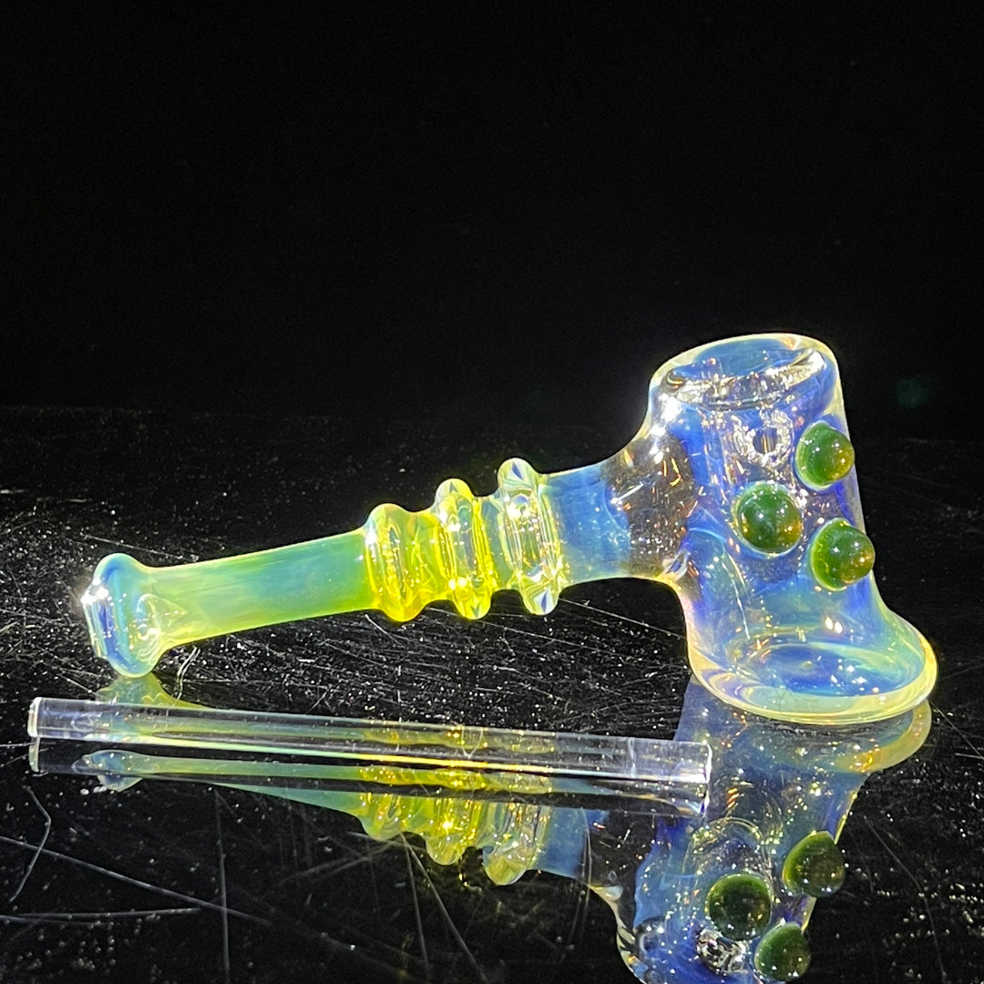 Silver Fumed Hash Hammer Glass Pipe Crondo Glassics   